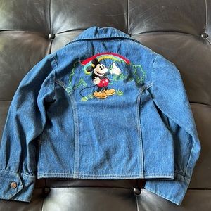 Vintage 70’s Embroidered Demin Mickey Mouse Set